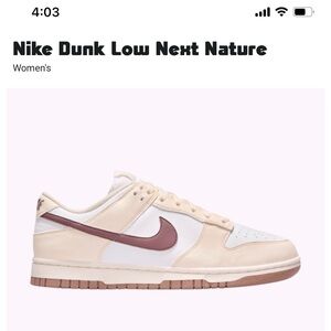 Women’s Nike Dunk Low-Size 10. Coconut Milk and Mauve color